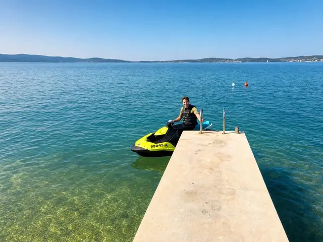 Ablegen am Steg direkt vor dem Garten